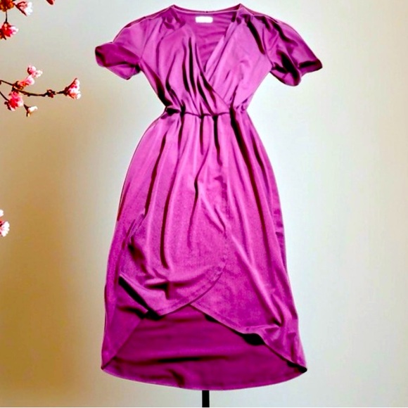 24/7 Comfort Apparel Dresses & Skirts - Never worn! 24/7 Purple dress xs